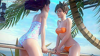 Blonde Baddies Tempt Overwatch Hero in Sultry Lust-Filled Fantasy