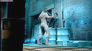Catwoman Seduces Wolverine in a Fiery Alley Tryst