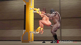 Ebony Goddess Rides Giant Cock in Sensual Bondage Fantasy