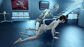 Petite Fanboy Pounded by Dual Dicks of Fallouts Savage Synth Twins