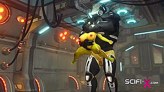 Alien Goddess Rides Huge Cock in Hot Spaceship Tryst