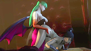 Morrigan Takes Control with Fiery strapon Action in Steamy Encounter