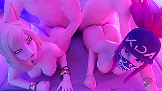 League Beauties Take Control in Steamy Multi-Guy Hentai Encounter
