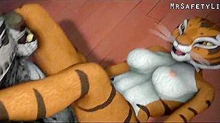 Tai Lung Overpowers Tigress in Fierce Martial Arts Lust Clash