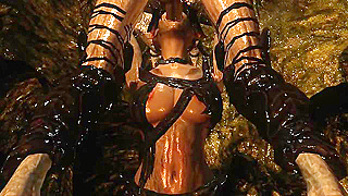Fiery Demoness Tempts Mighty Orc with Steamy Blowjob Fantasy Tale