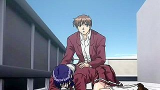 Naughty Student Gets Railed Hard on Roof as Friend Secretly Watches