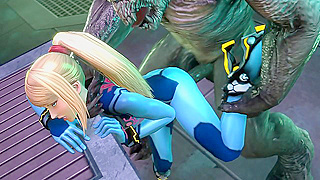 Samus Takes Control in Hot 3D Hentai Battle Against Horny Aliens