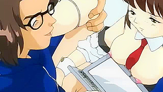 Maid Ensnared Beneath Desk in Steamy Encounter with Hungry Professor