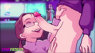 Mona Pleads for Travis Massive Dick in Wild Animated Blowjob Fantasy