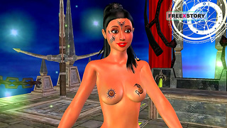 Curvy Indian Goddess Tempts Fate with Juicy Banana Play in Steamy Anime Dream