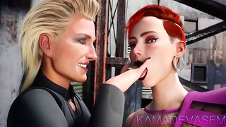 Meredith Aurora Ignite Steamy Lesbian Encounter with Fierce Passion