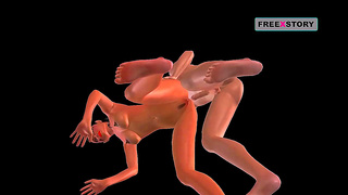Indian Goddess Rides Boldly Behind Delights Japanese Boyfriend in Vivid 3D Fantasy
