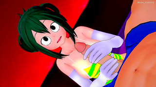 Tsuyu Teases Froppy with Busty Curves Bold Blowjobs in Tight Swimsuit – MHA Heat