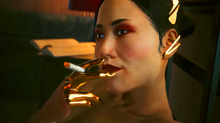Hanakos Electrifying Tryst Under Neon Lights in Cyberpunk Laguna Bend