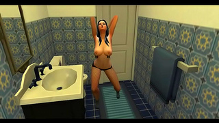 Naazela Moritz Teases in Sheer Nipple Pasties During Steamy Shower Seduction