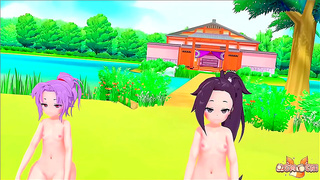 Tsubaki Sanzakas Hot lesbian Tryst Lights Up the Hidden Village Night