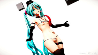Mikus Seductive Moves Ignite Hot Desires in Colorful Hentai Dream