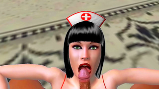 Nurse Tempts Doctor with Hot Blowjob in Wild Hentai Clinic Encounter