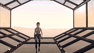 Brave Brunette Sways Through Fallouts Ruins in Sensual Anime Style