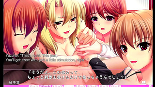 Luscious Harem Pleasures Hero with Sensual Quad Blowjob in Hot Ijiru Fantasy
