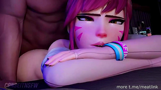 D.Va Endures Wild Ride in Steamy 3D Hentai Adventure