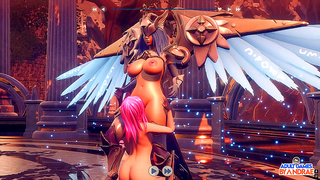 Cute 3D Babe Receives Massive Cream Pie Load in Hot Animated Tryst