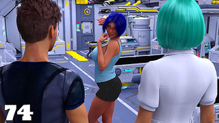 Blue-Haired Beauty Curvy Doctor Share Hot 3D Lesbian Encounter