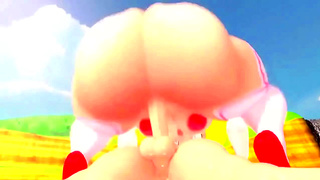 Voluptuous 3D Beauty Rides Hard from Start to Finish in Steamy Anime Action