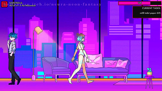 Alluring Cyber Seductress Lures You Into Steamy Neon Fantasy Rendezvous