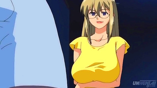 Stepmoms Big Tits Blowjob Lead to Creampie Explosion - Horny Hentai Milf Fucks Stepson