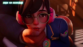 D.Vas Hot Office Tryst Ignites a Wild 3D Overwatch Fantasty
