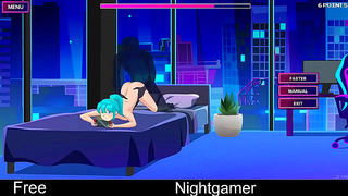 Cute Anim3 Gal Sparks Hot Midnight Romance Beneath Gentle Glowing Lights