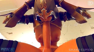 Busty Futanari Seduction in Shadowy VR Fantasy – Steamy Dual Pleasure