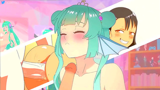 Blazing Desire Fuels Steamy Anime Rendezvous in Nighttime PMV Fantasy