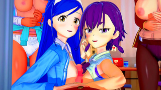 Anime Lovers Collide in Fiery 3D Hentai Tryst Under Moonlight