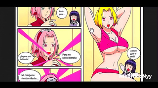 Naruto Seduces Voluptuous Vixens in Steamy Cartoon Liaison