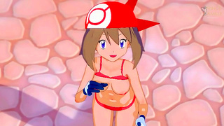 Mays Sweet Prize: Adorable Pokmon Trainer Rewards Victory with Passion