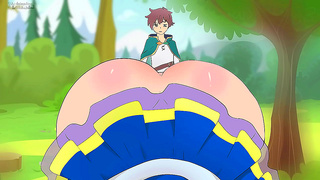 Aqua Teases Kazuma With Lush Curves in Hot Milf Fantasia