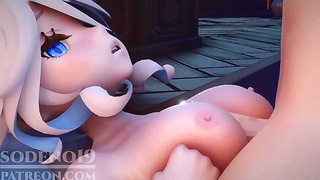 Lana Devours Massive Dick Gets Filled With Hot Cum in Steamy Genshin Action