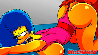 MILF Marge Tempts Homer with Busty Yoga Moves in Steamy Animated Tryst