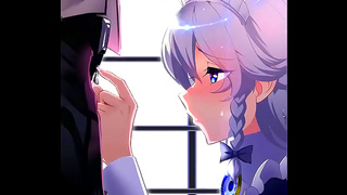 Maid Teases Her Master with Seductive Blowjob in Hot Anime Moment