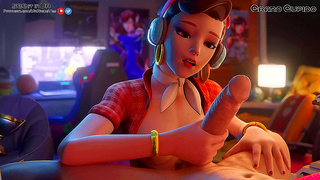 D.Va Embraces Big Dick Bliss in Hot Overwatch Lesbian Action