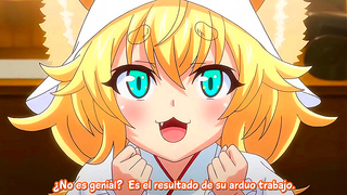 Kitsune Babe Teases Solo Play Before Wild Hentai Tryst