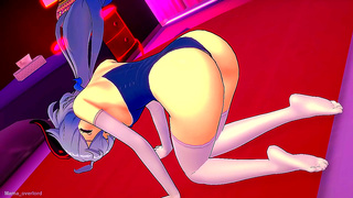 Ganyus Seductive Poolside Fantasy – Hot 3D Tryst Under Teyvat Skies
