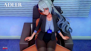 Secretarys Burning Desire Ignites Forbidden Office Tryst in MMD Fantasy