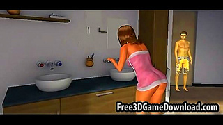 Luscious Long-Haired Goddess Tempts Lover in Hot 3D Animation