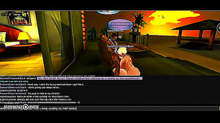Passionate Beach Tryst Between Anime Lovers as Sun Sets on IMVU