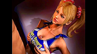 Juliet Starling Teases Cheerleader with Sensual Titplay in Naughty Game Parody