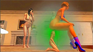 Giantess Overwhelms Her Lover with Busty Facesits Vibrant Gas Play