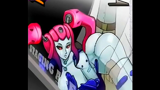 Pink-Haired Android Seduces Her Man in Steamy Hentai Tryst